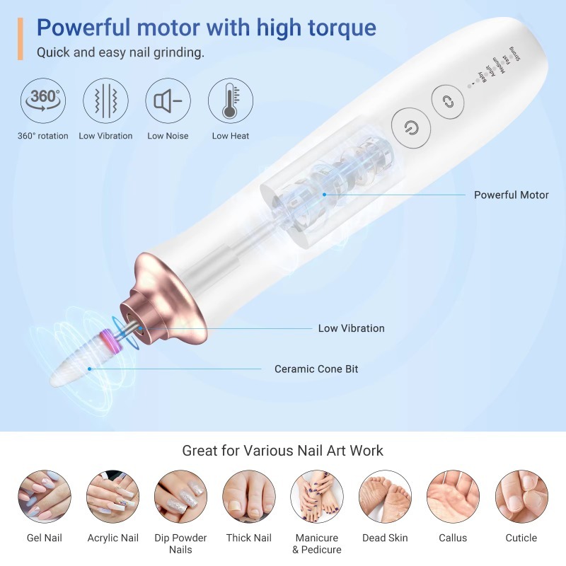 Handpiece E-File Nail Polish E - Nail Drill Machine ulasan dan harga