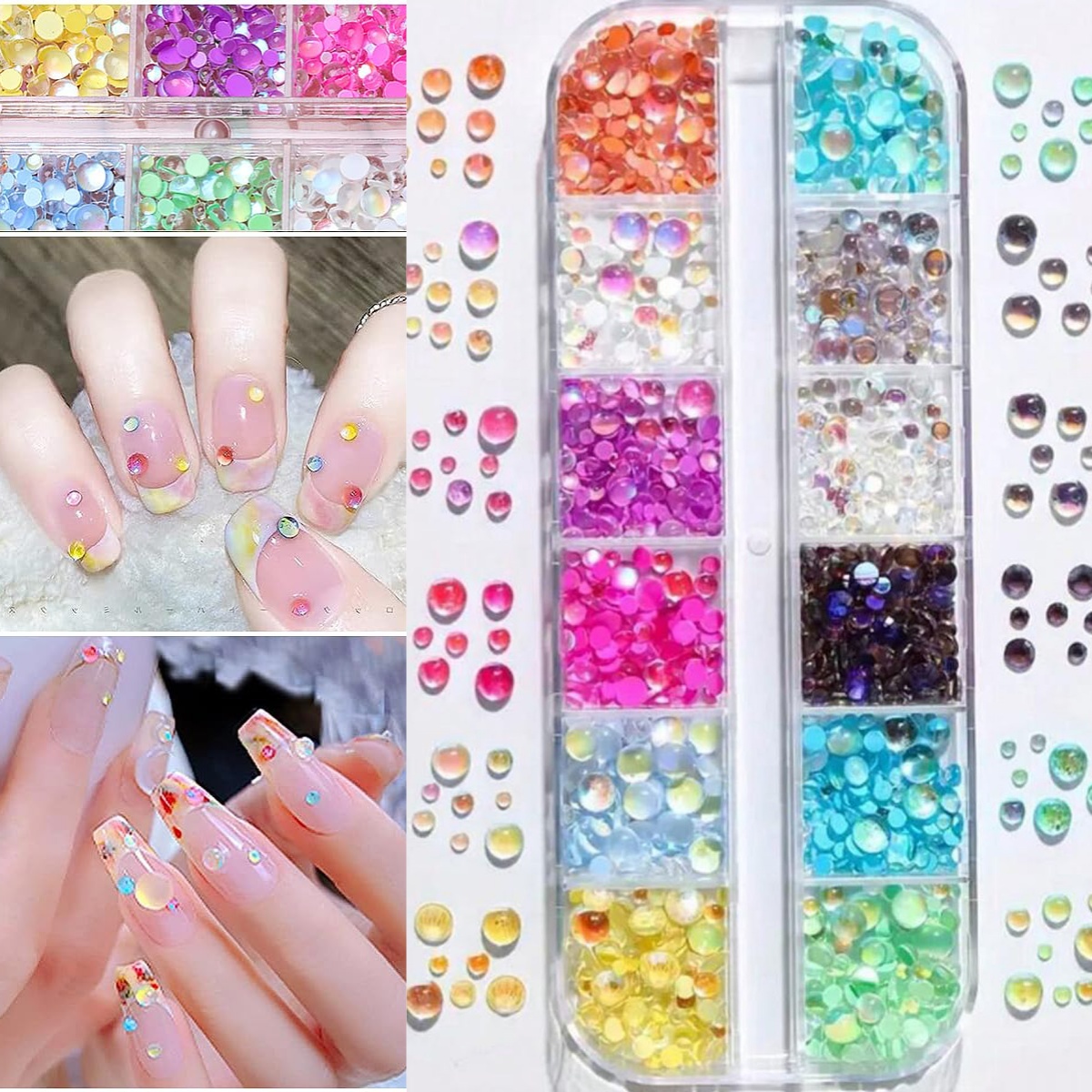 1Box Candy Color Mixed Size Me - Nail Art Valentines Day ulasan dan harga