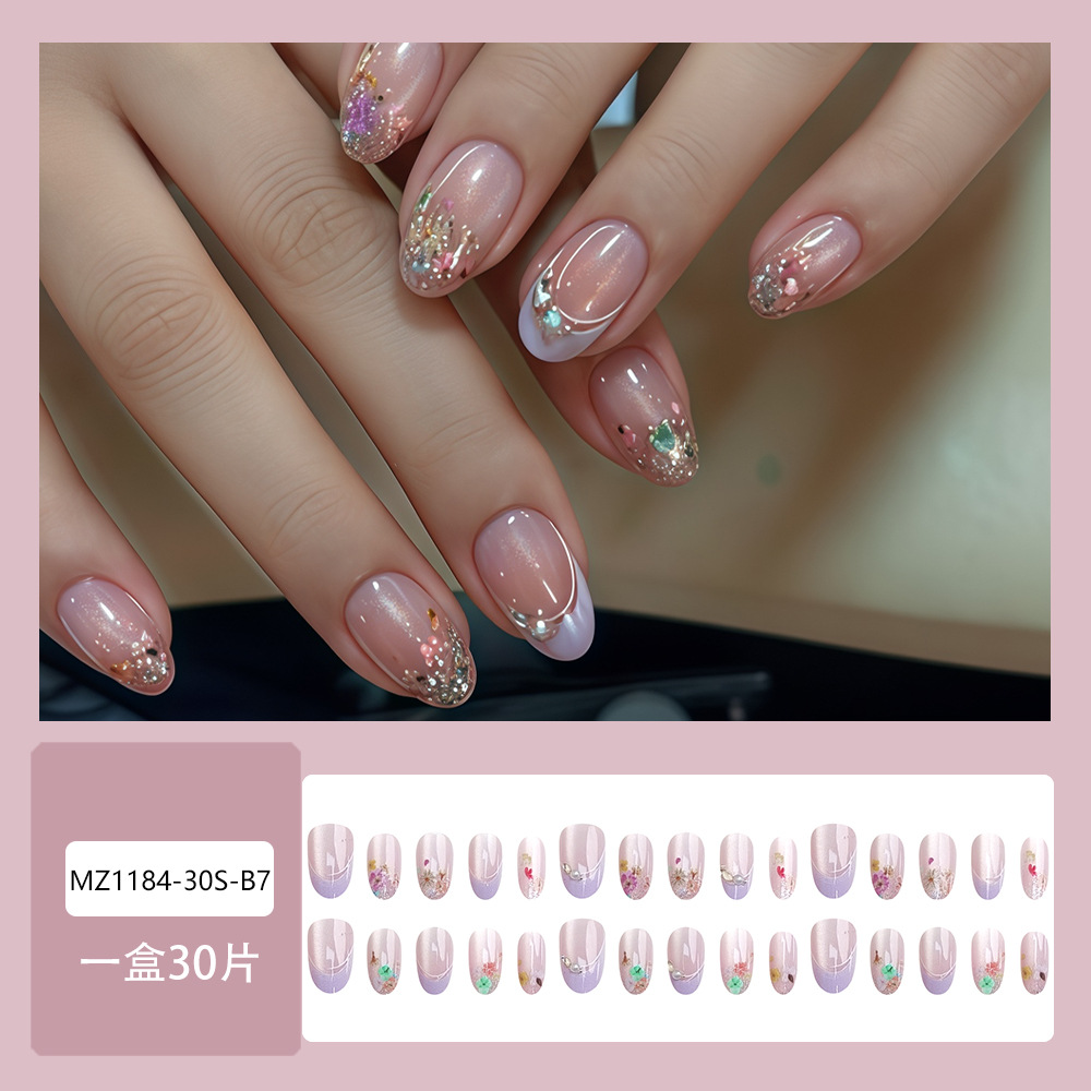 Cat Eye French Manicure Tip Ar - Nail Art Pink ulasan dan harga