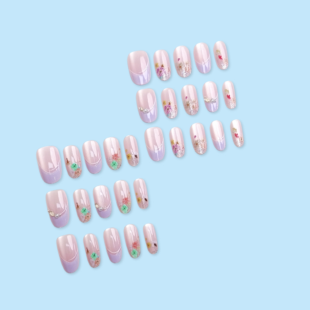 Cat Eye French Manicure Tip Ar - Nail Art Pink ulasan dan harga