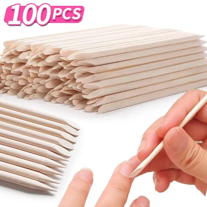 2026 50/100pcs Nail Art Pusher - Nail Art Orange ulasan dan harga