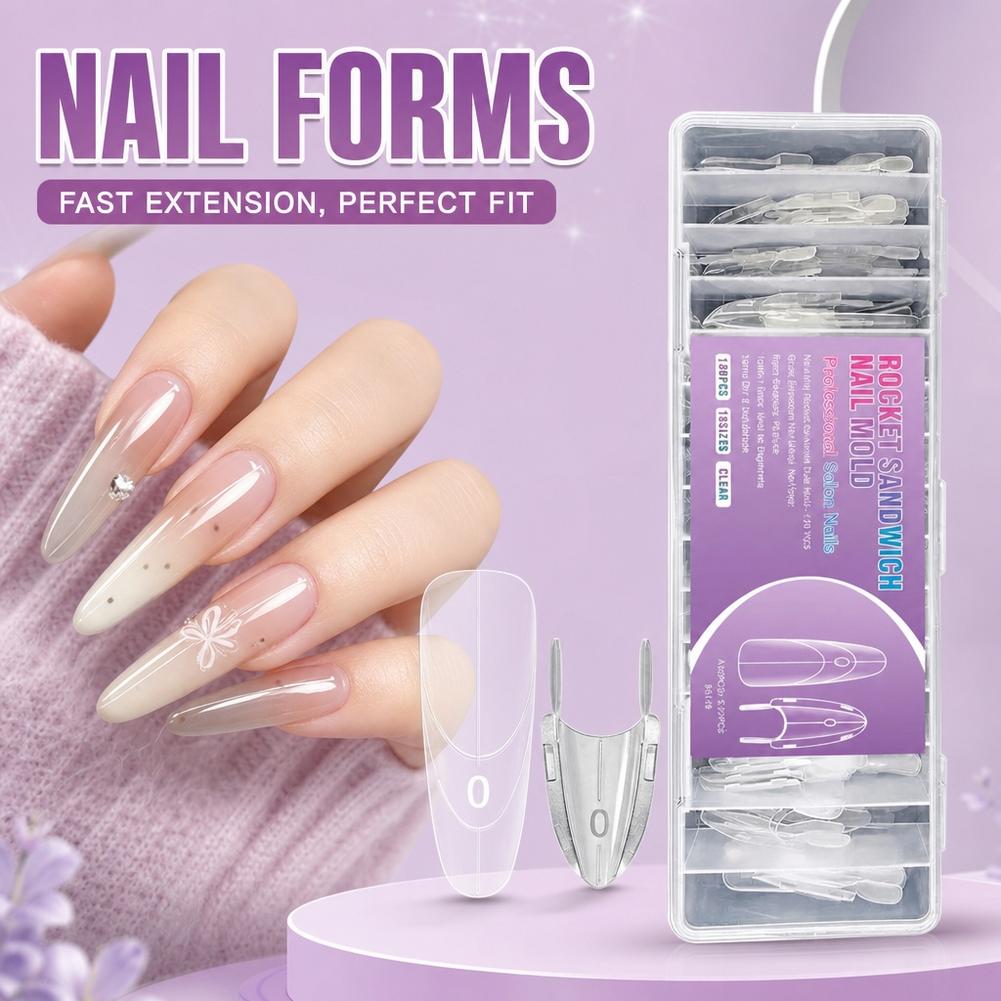 120Pcs Sandwich Nail Mold Clea - Nail Art Ombre ulasan dan harga